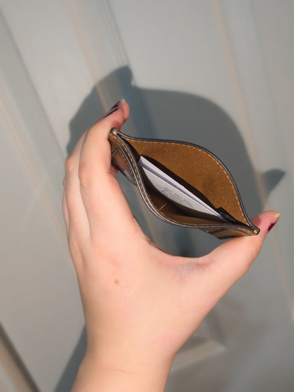 Coach Card Case in light brown never used